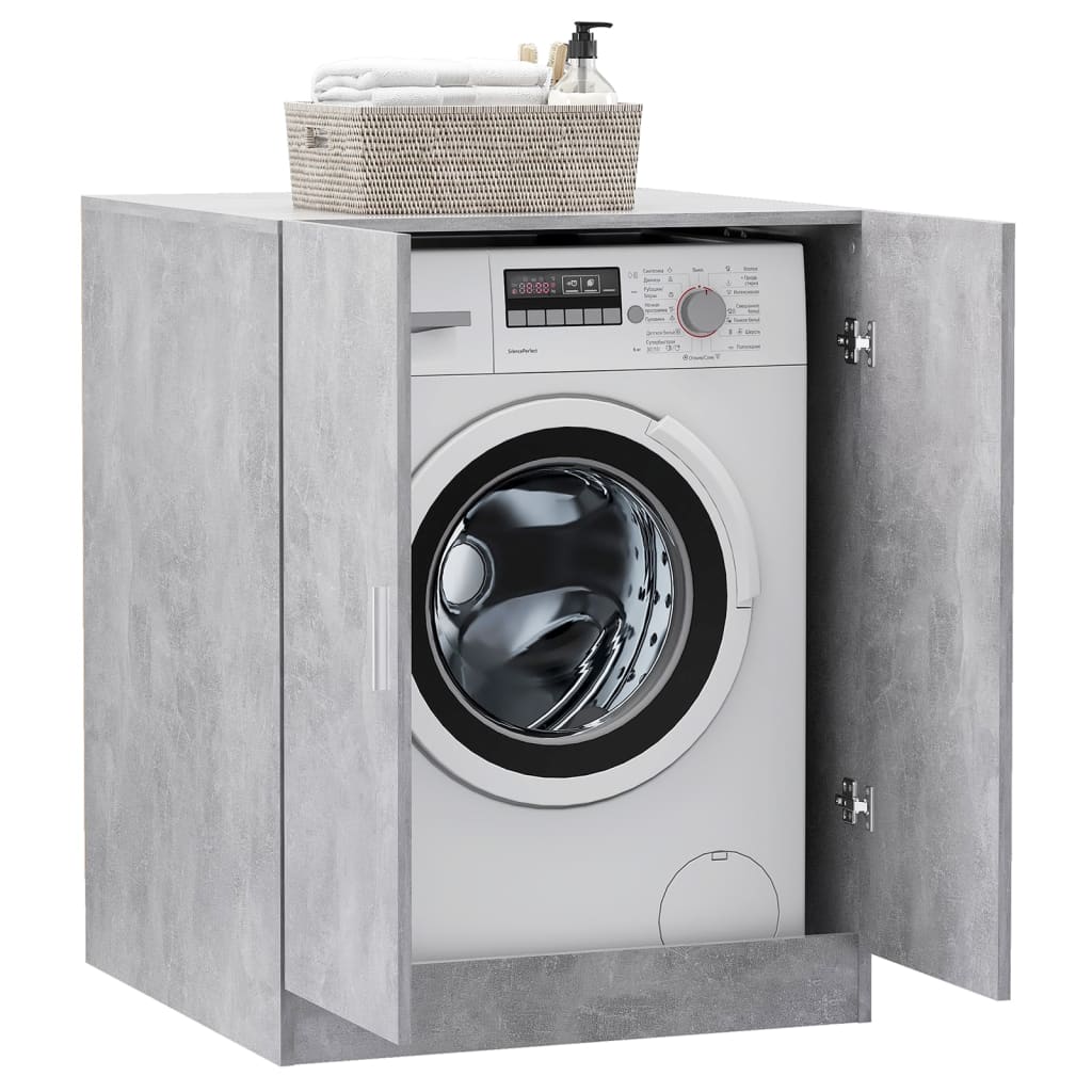 Washing Machine Cabinet Concrete Grey