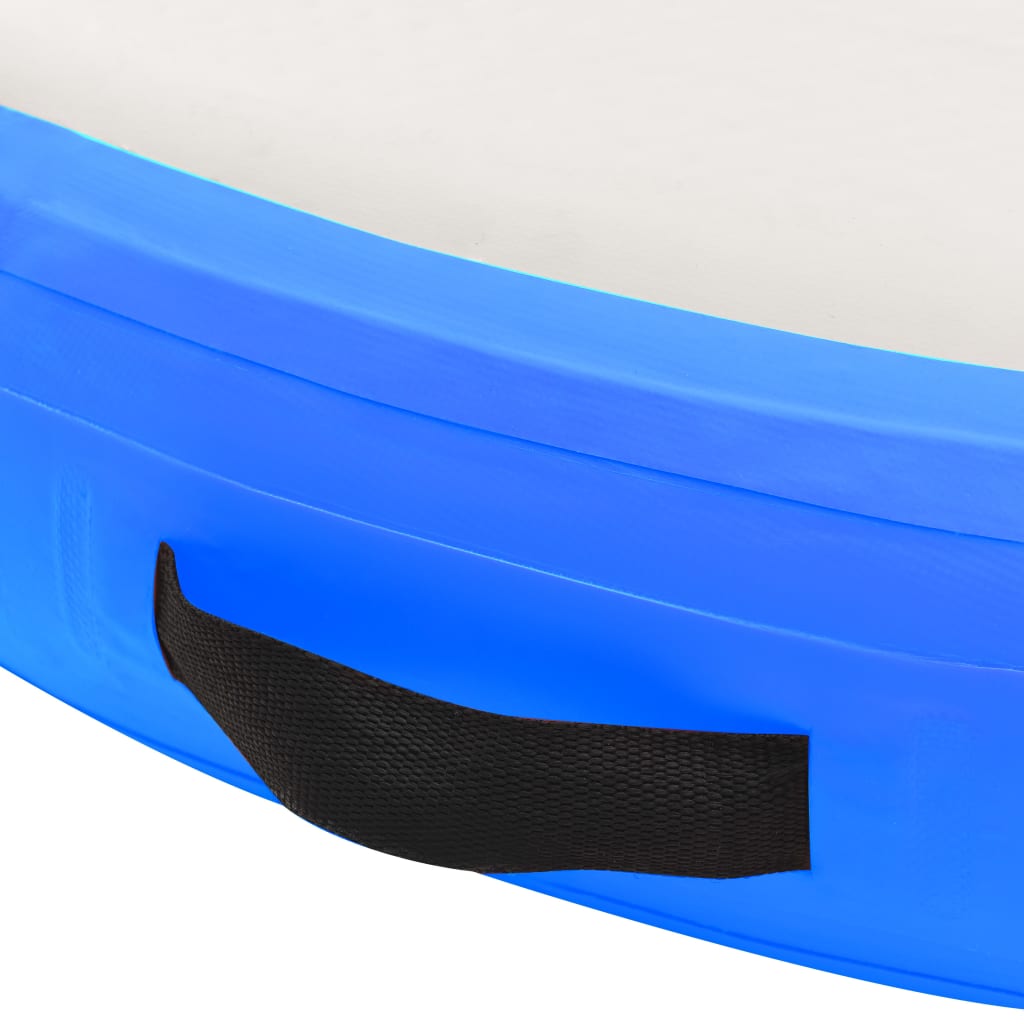 Inflatable Gymnastic Mat with Pump 100x100x10 cm PVC Blue