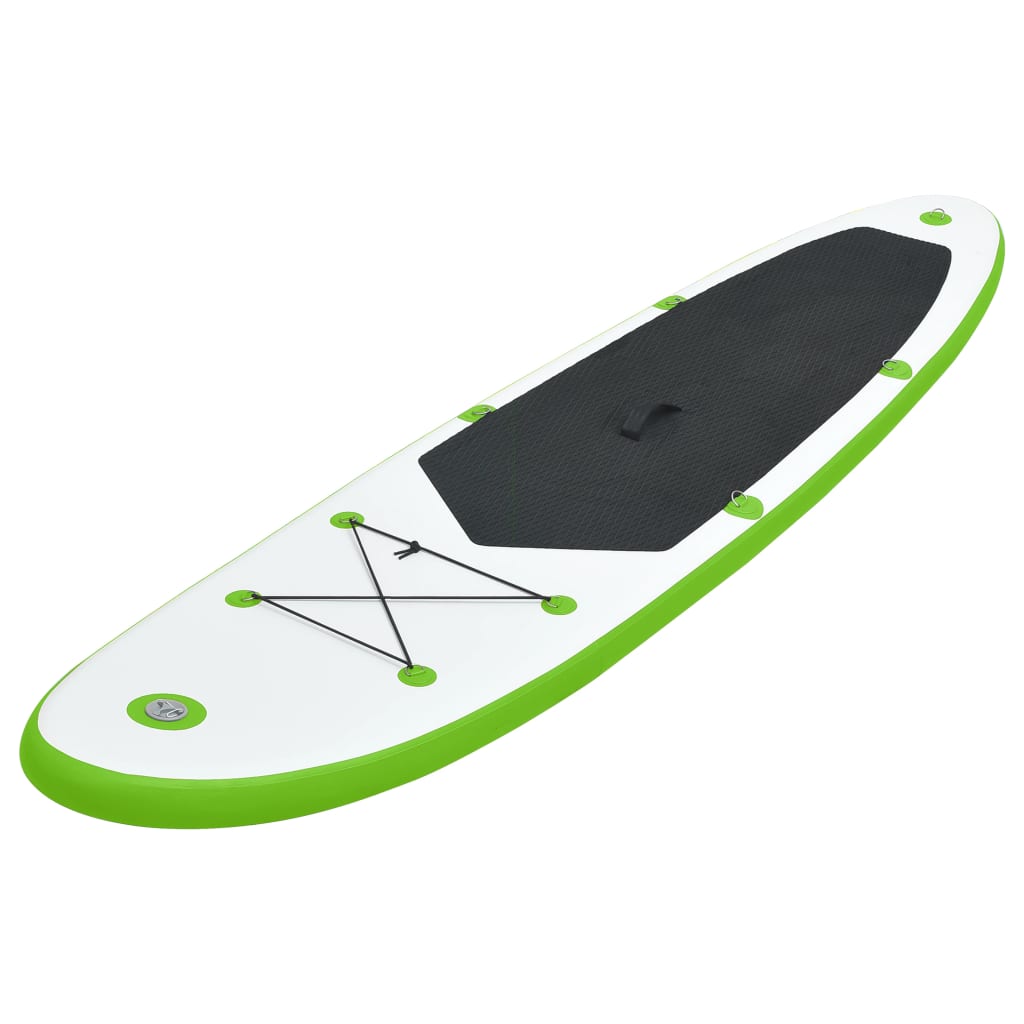 Aufblasbares Stand Up Paddle Board Set Grün und Weiss
