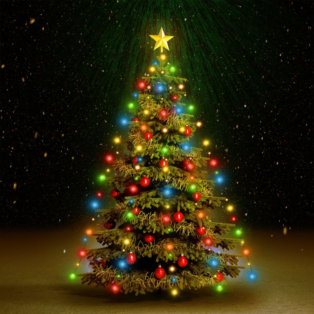 Christmas Tree Net Lights with 210 LEDs Colourful 210 cm