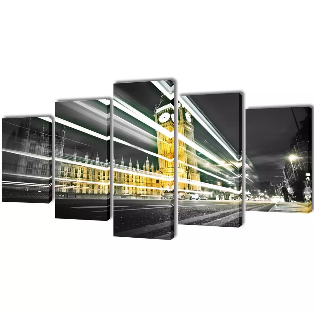Bilder Dekoration Set London Big Ben 200 x 100 cm