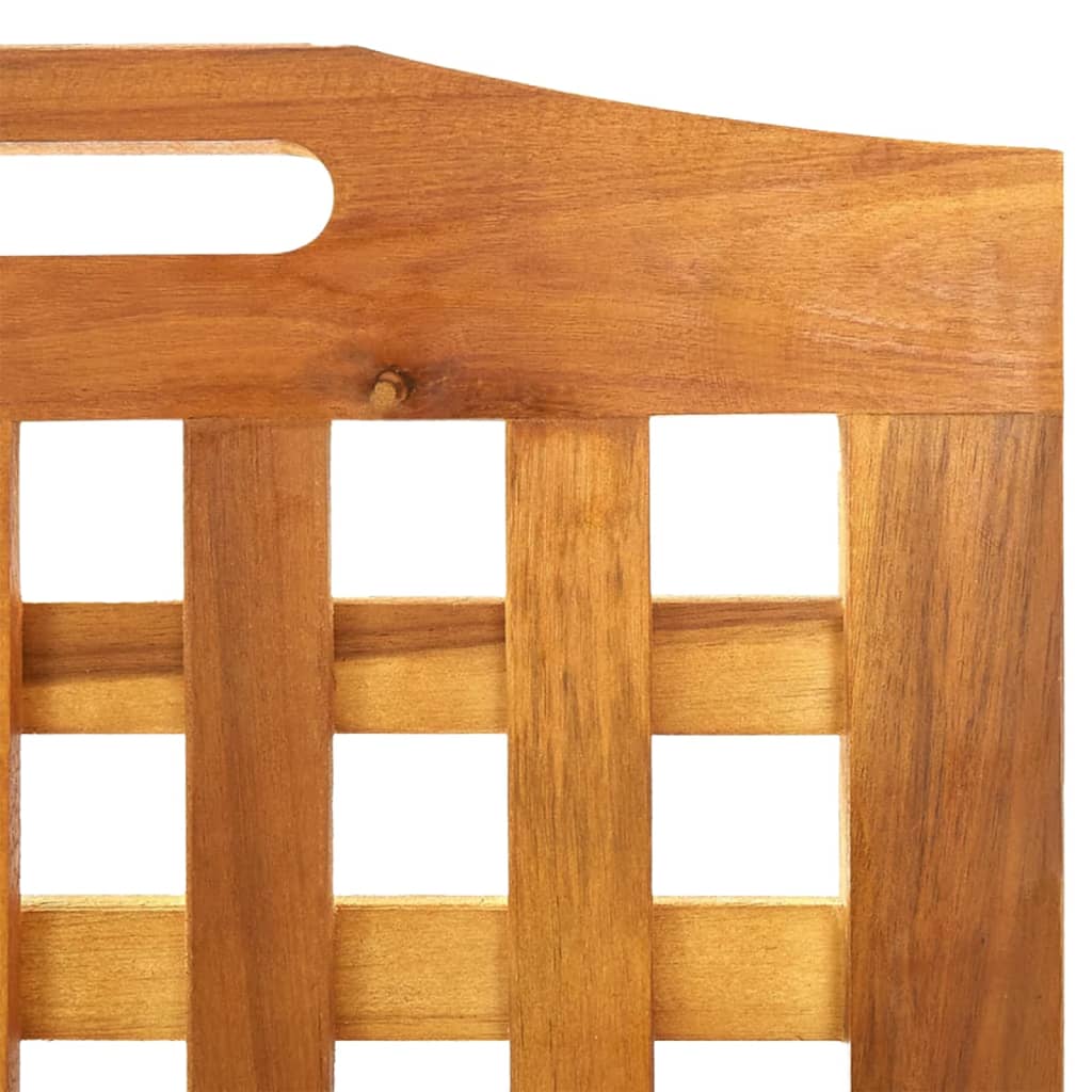 3-Panel Room Divider 121.5x2x115 cm Solid Wood Acacia