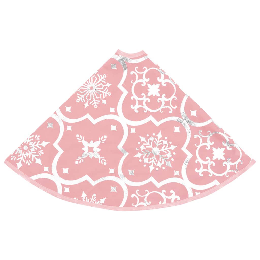 Luxury Christmas Tree Skirt with Sock Pink 122 cm Fabric