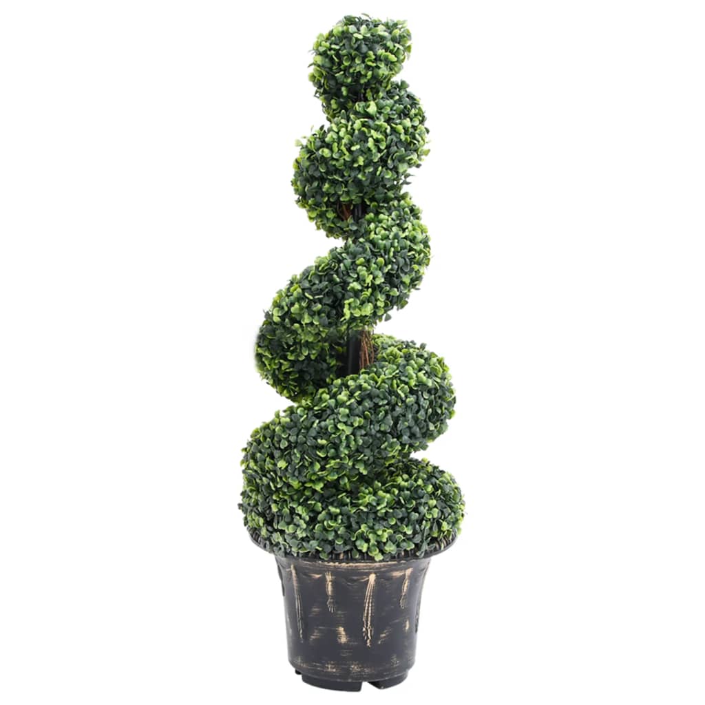 Artificial Boxwood Spiral Plant with Pot Green 100 cm