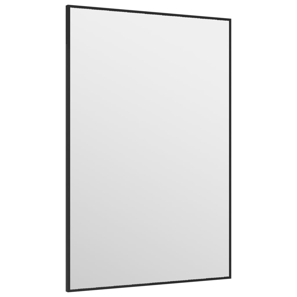 Door Mirror Black 40x60 cm Glass and Aluminium