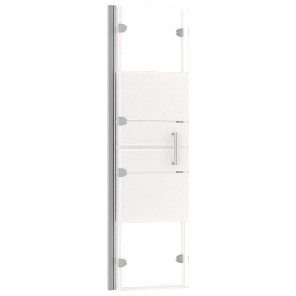 Folding Shower Enclosure ESG 100x140 cm White
