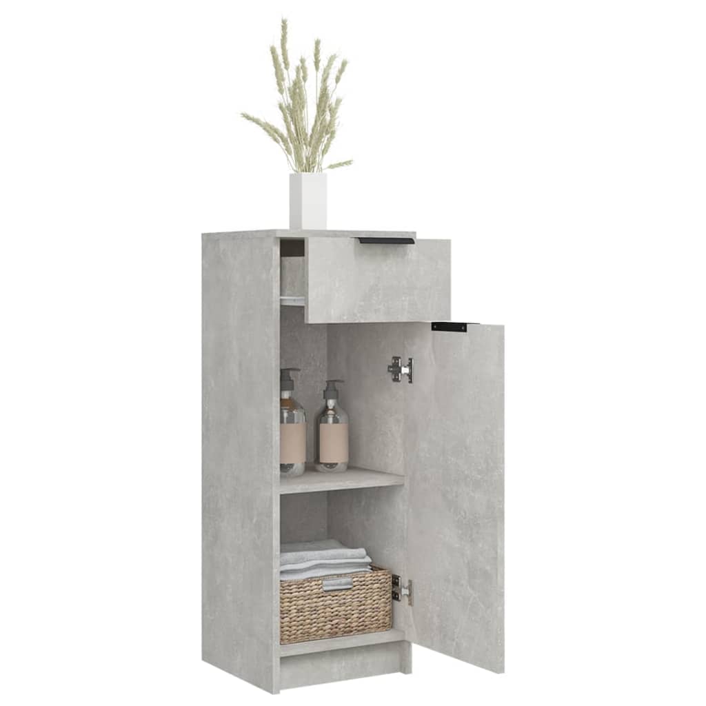 Bathroom Cabinet Concrete Grey 32x34x90 cm Engineered Wood