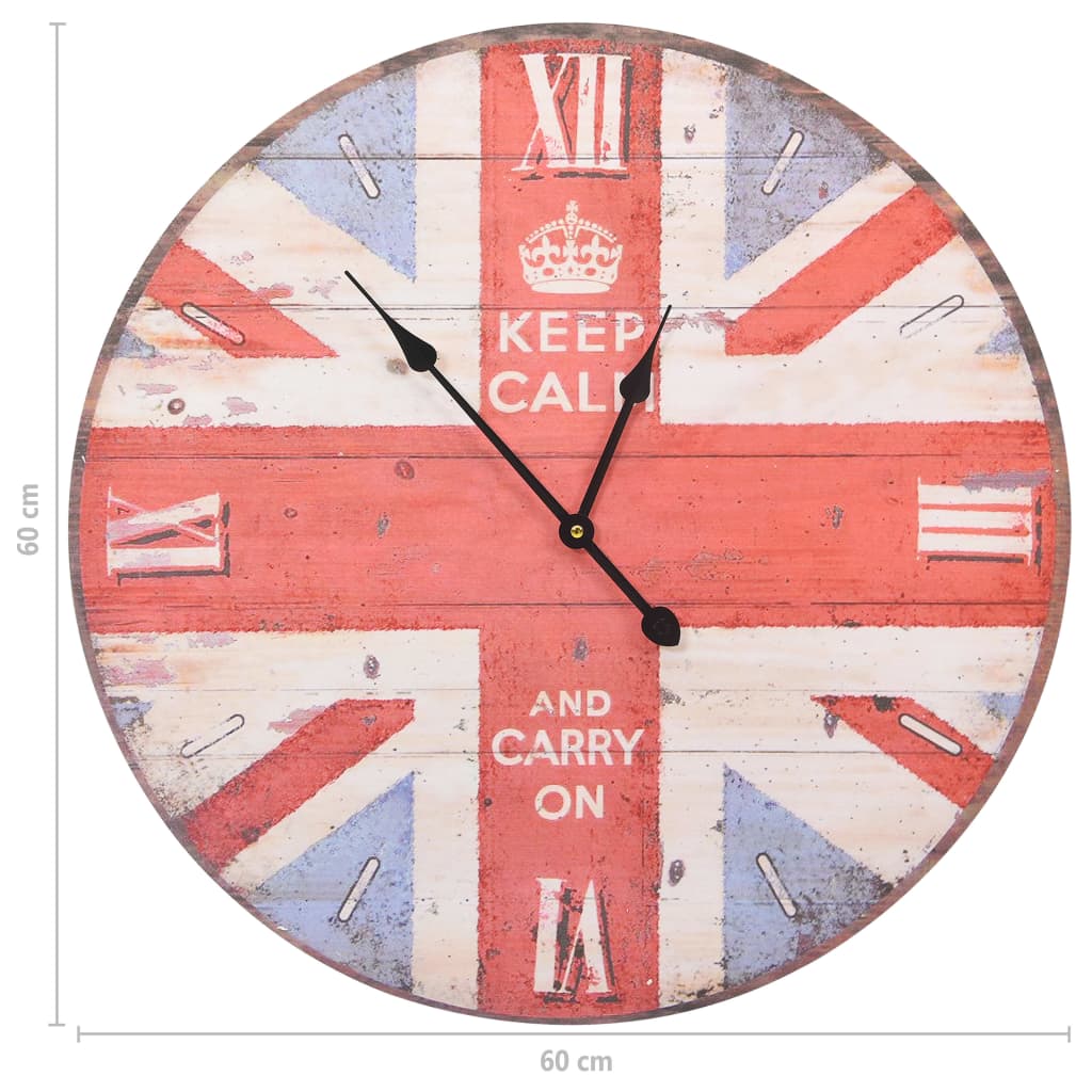 Vintage Wall Clock UK 60 cm