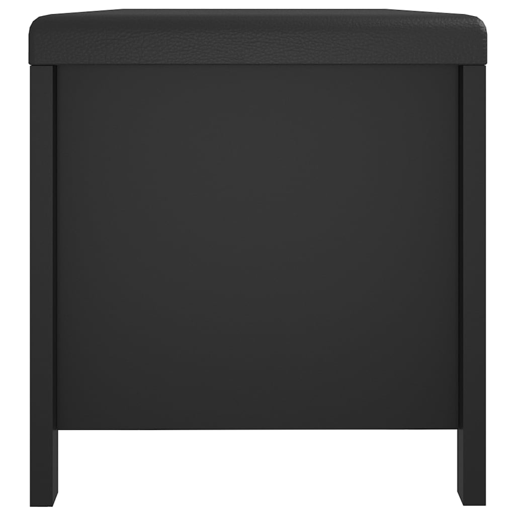 Boîte de rangement avec coussin Noir 105x40x45 cm Aggloméré