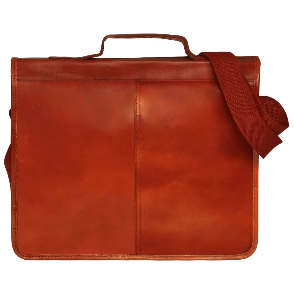 Laptop Bag Real Leather Tan