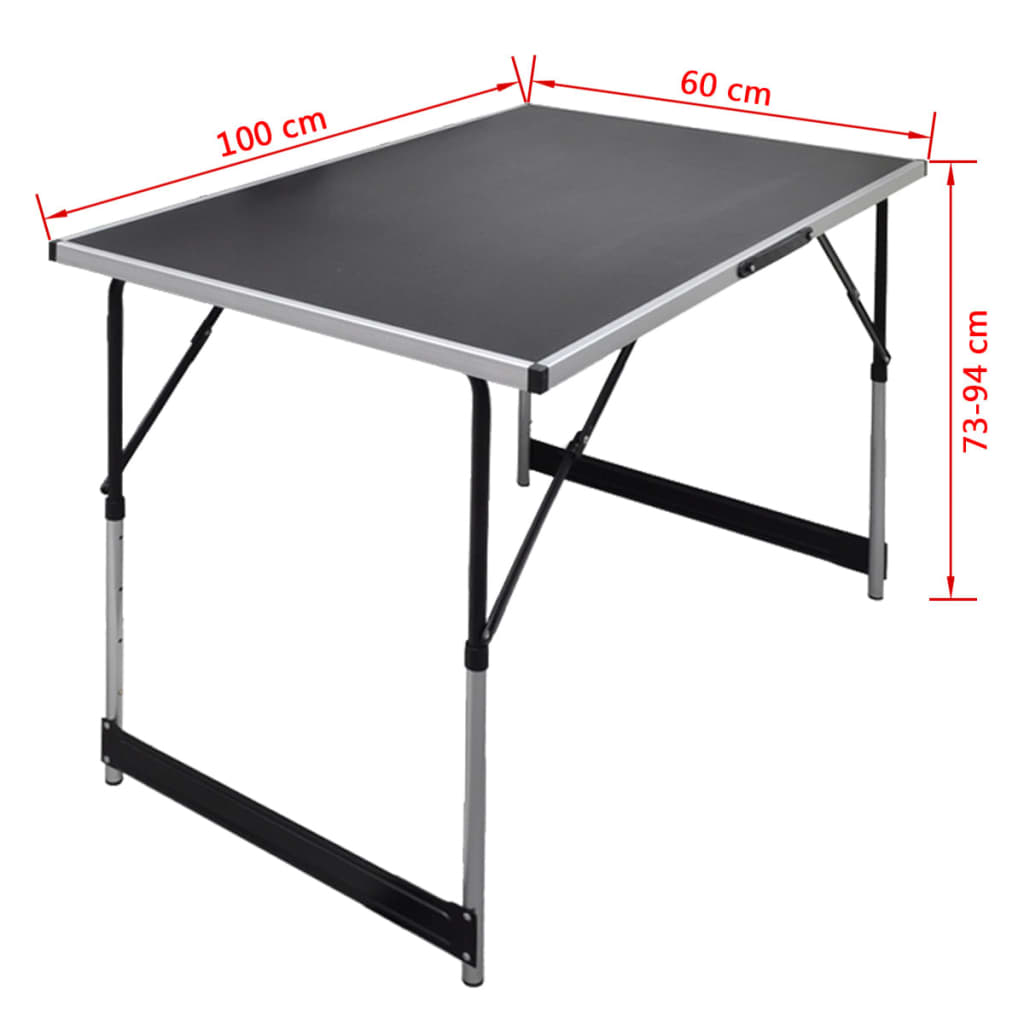 Pasting Table 3 pcs Foldable Height Adjustable