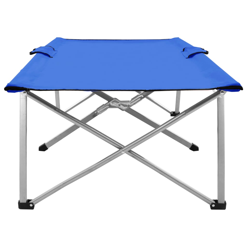 Campingbett 206 x 75 x 45 cm XXL Blau