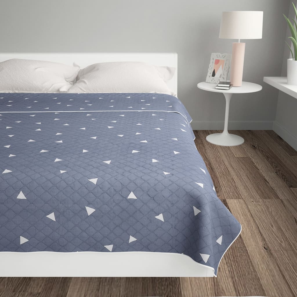 Quilt Dark Blue 230x260 cm Ultrasonic Quilted Fabric