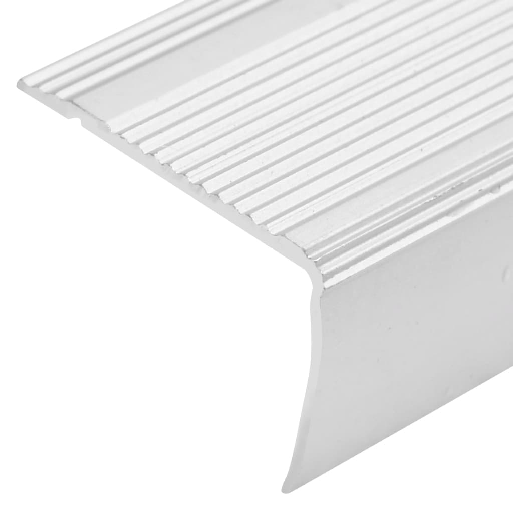 Treppenkantenprofil in L-Form 5 Stk. Aluminium 100cm Silbern