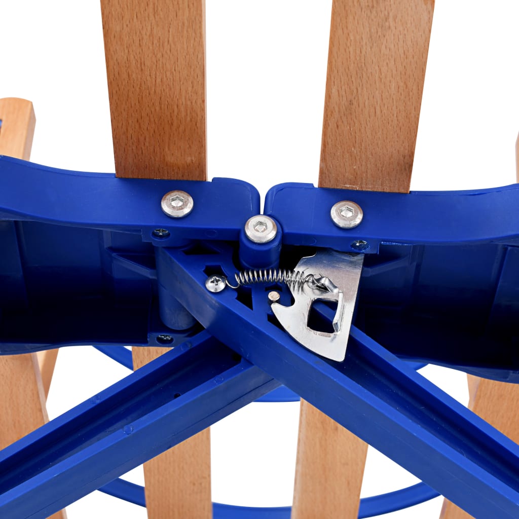 Folding Snow Sledge with Backrest Wood 119 cm