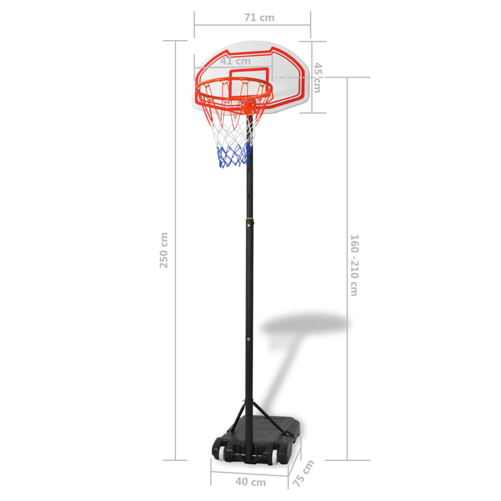Mobiler Basketballkorb 250 cm