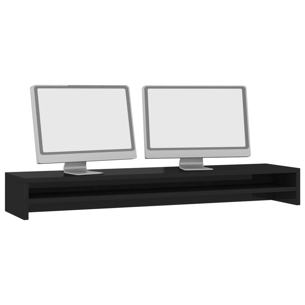 Monitorständer Hochglanz-Schwarz 100×24×13 cm Spanplatte