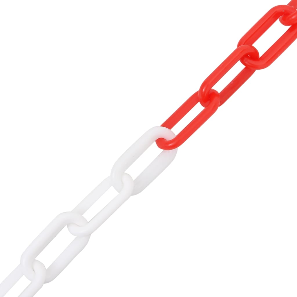 Warning Chain Red and White 30 m Ø4 mm Plastic