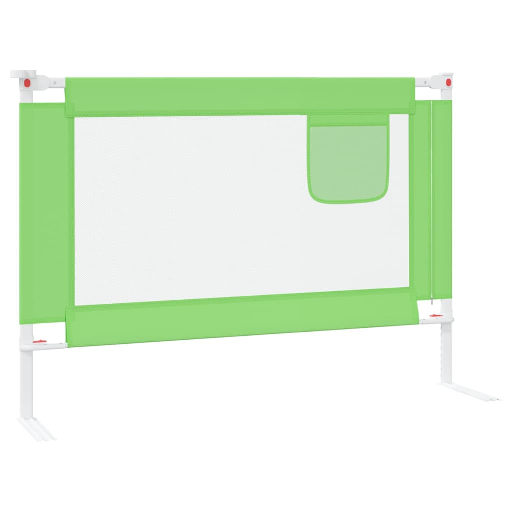 Toddler Safety Bed Rail Green 90x25 cm Fabric