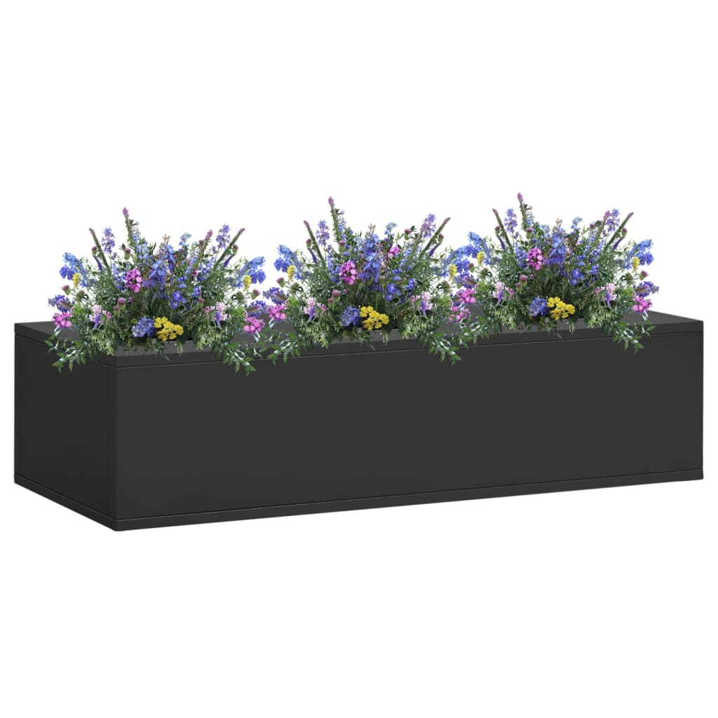 Boîte à fleurs de bureau Anthracite 90x40x23 cm Acier
