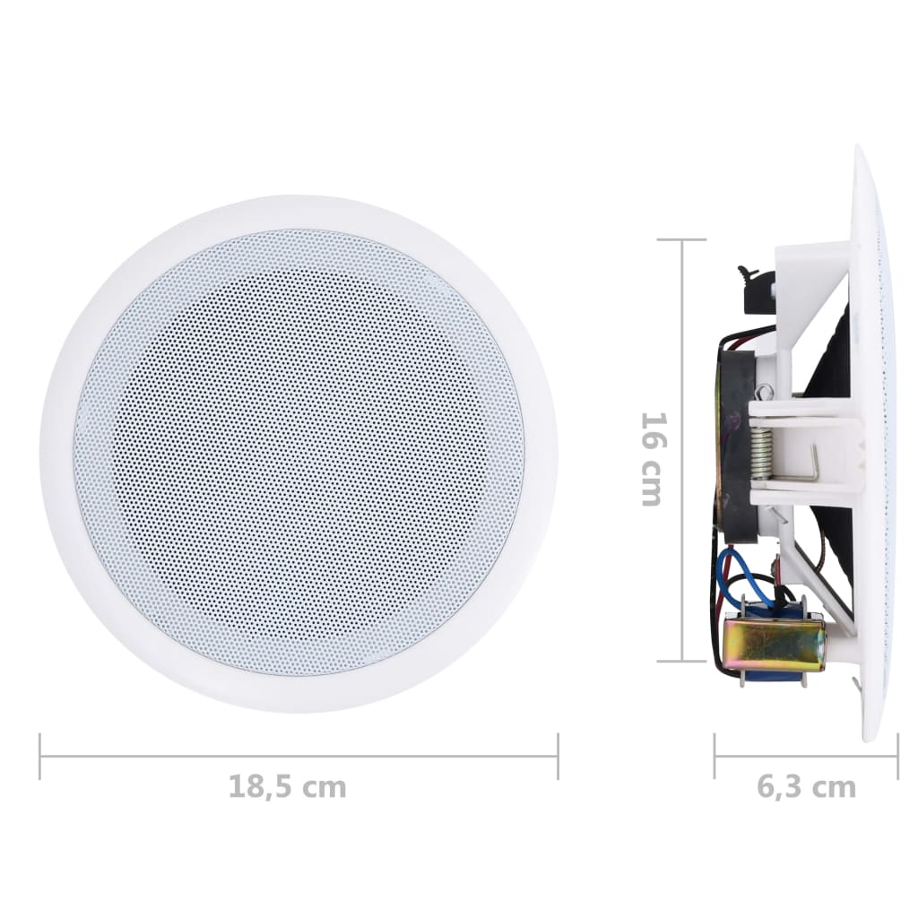 Built-in Wall and Ceiling Speakers 2 pcs 80 W