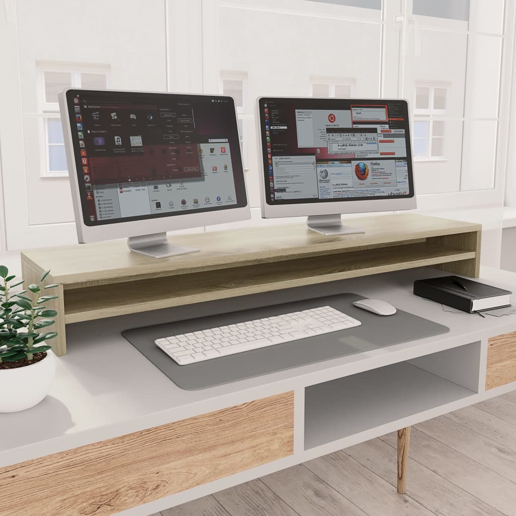 Monitorständer Sonoma-Eiche 100x24x13 cm Holzwerkstoff