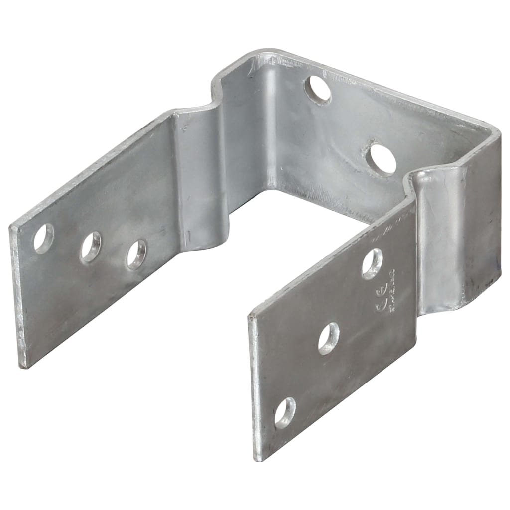 Fence Anchors 2 pcs Silver 10x6x15 cm Galvanised Steel