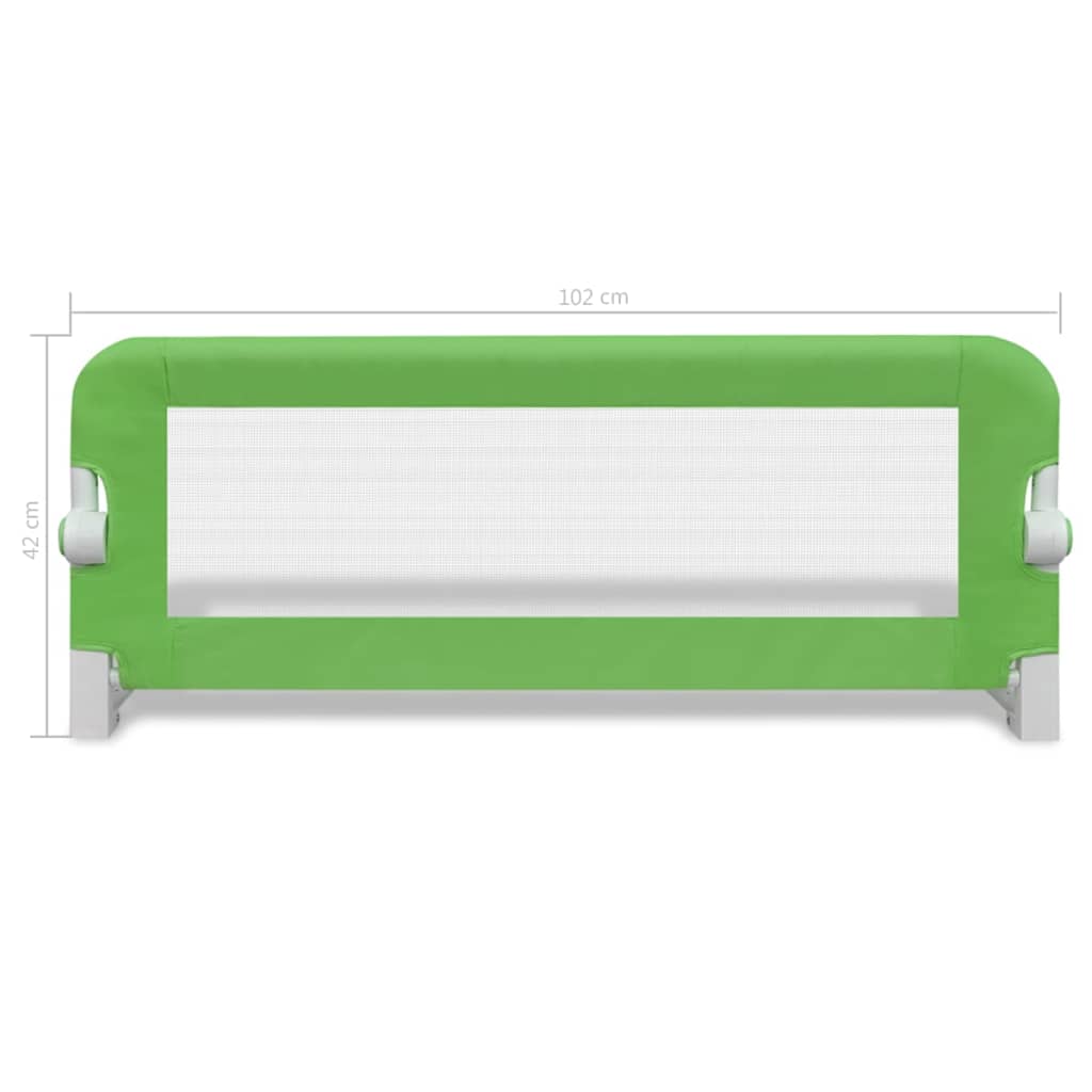 Barrière de lit de sécurité pour tout-petits 2pcs Vert 102x42cm