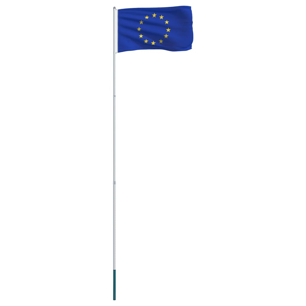 Europe Flag and Pole Aluminium 4 m