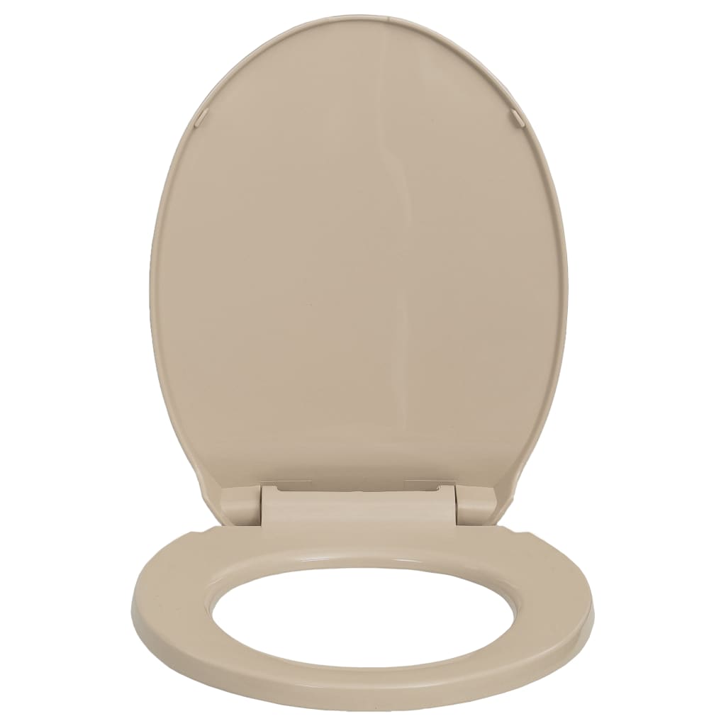 Toilettensitz mit Absenkautomatik Beige Oval