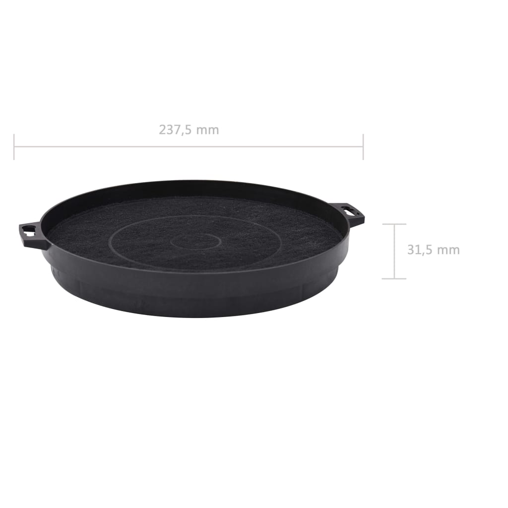 Filtres à charbon pour hotte de cuisine 2 pcs 210 mm