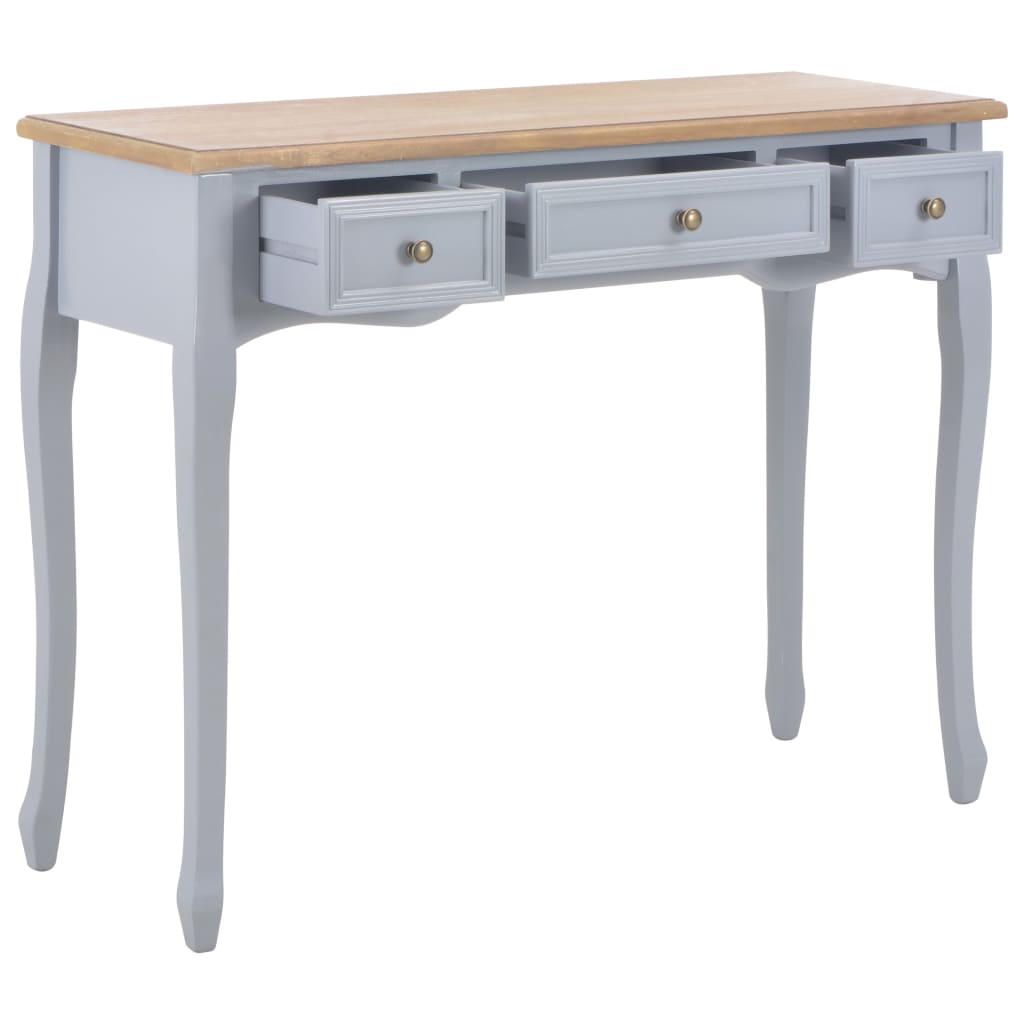 280045 Dressing Console Table with 3 Drawers Grey