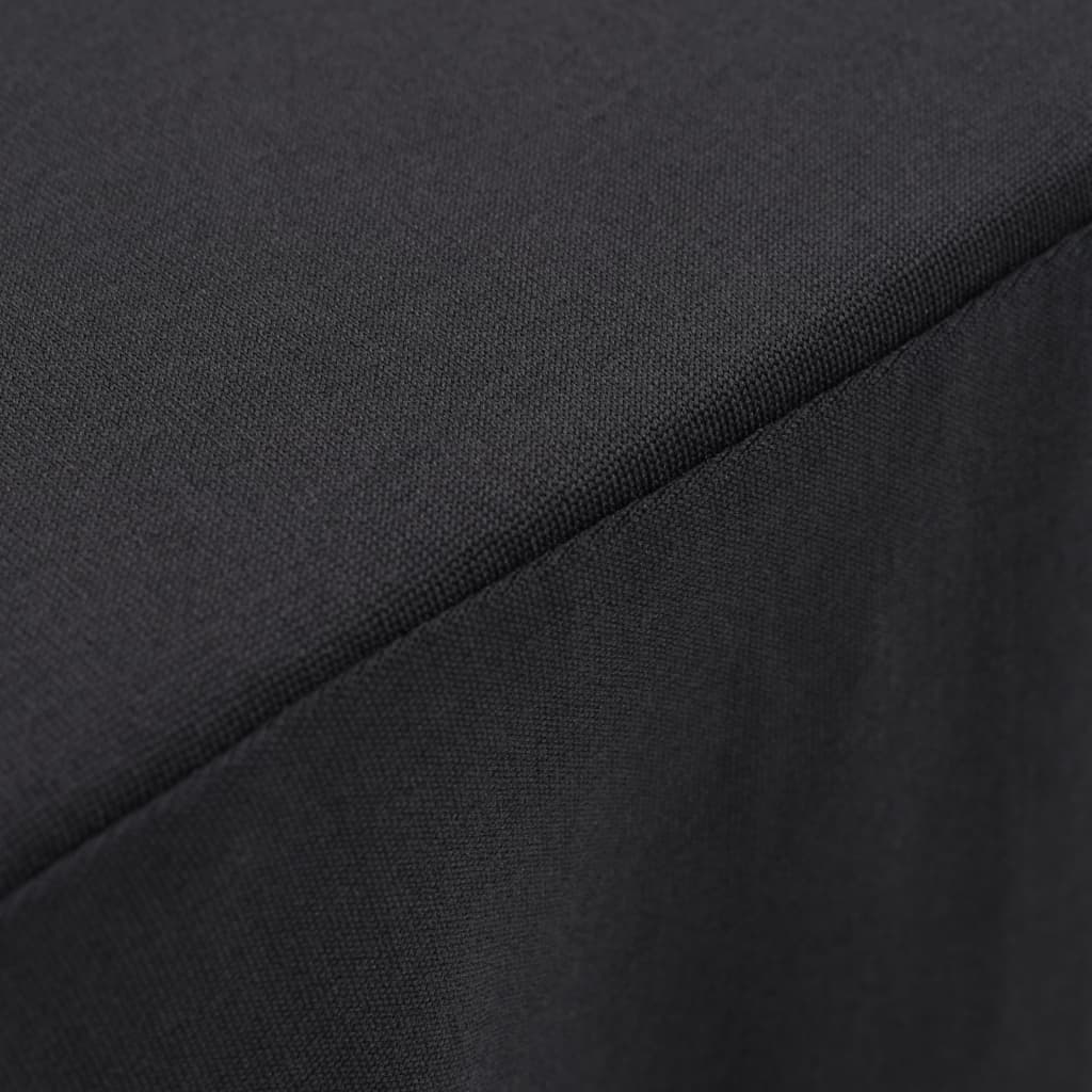 2 pcs Table Covers with Skirt Stretch 183x76x74 cm Anthracite