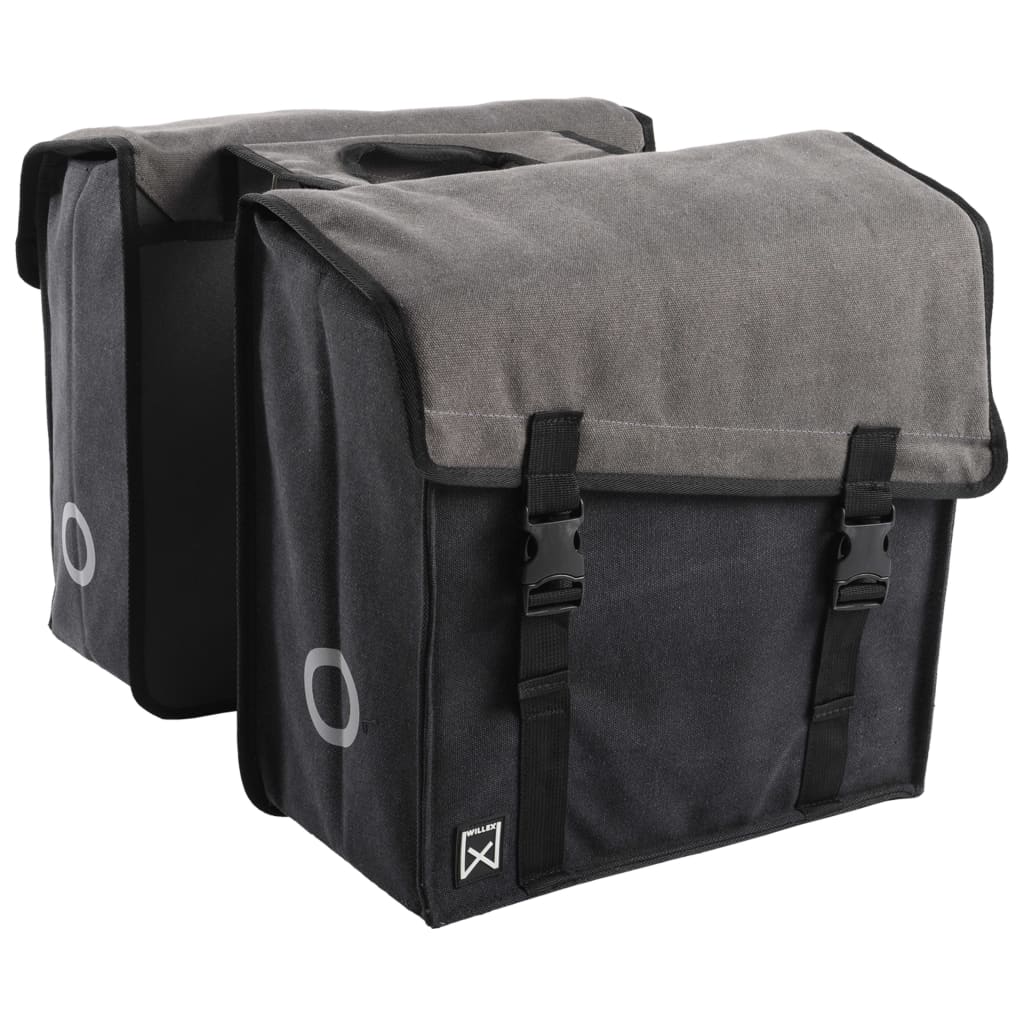 Willex Bicycle Double Pannier 101 Canvas 30L Grey and Black
