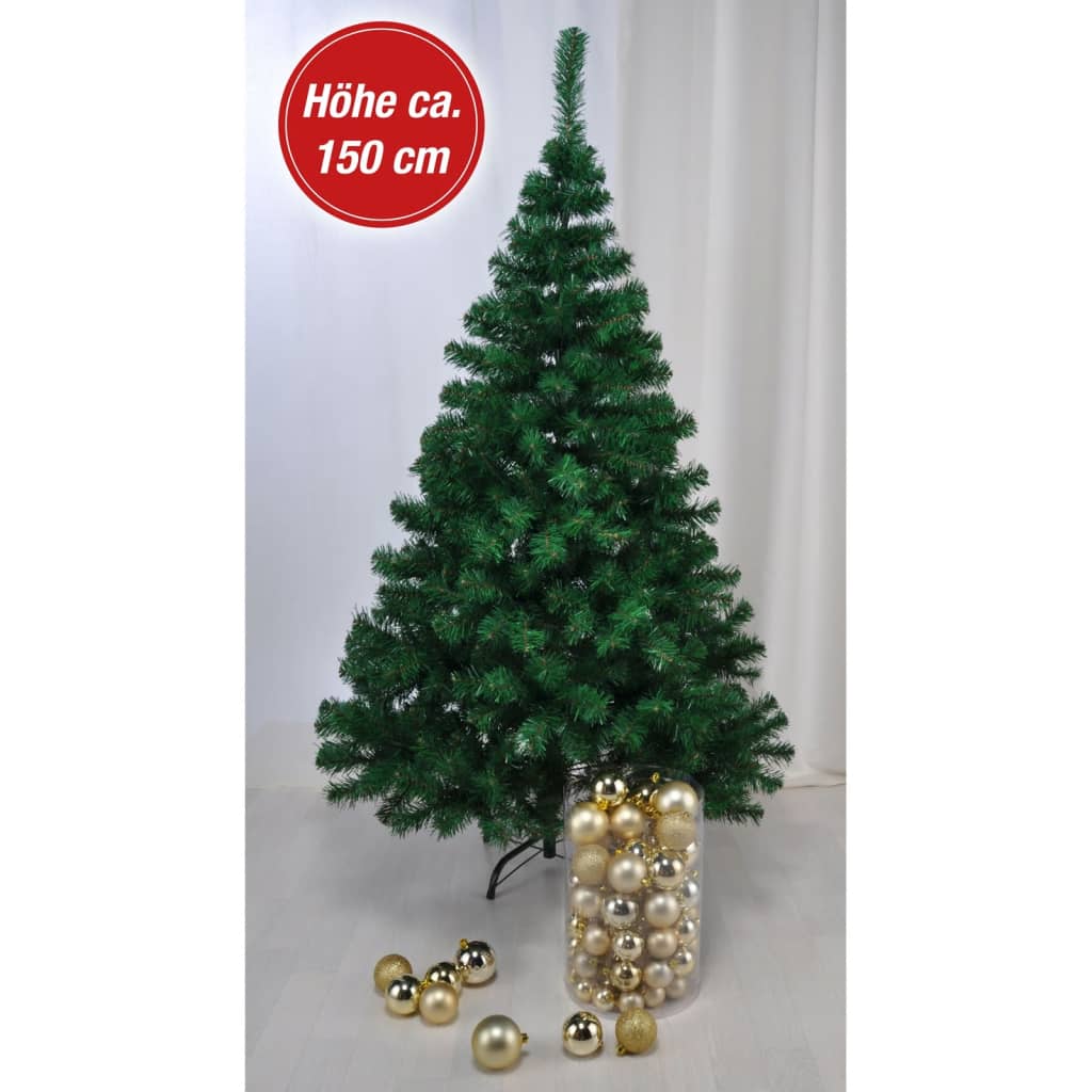 HI Weihnachtsbaum mit Metallständer Grün 150 cm
