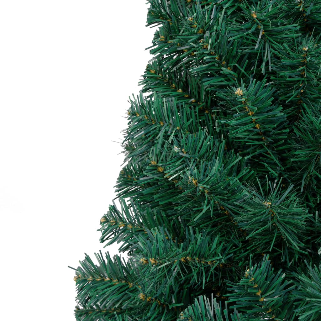 Artificial Half Pre-lit Christmas Tree with Ball Set Green 240 cm