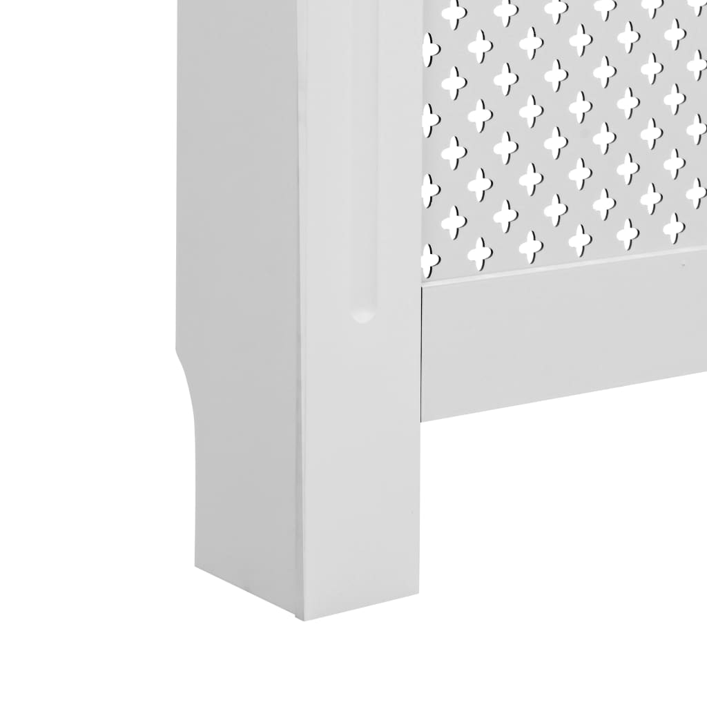 Cache-radiateur Blanc 112x19x81,5 cm MDF
