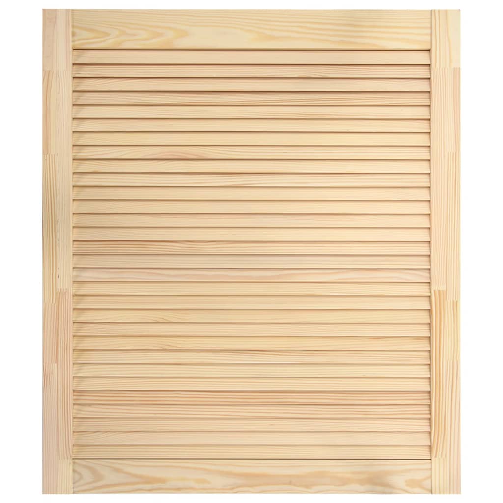 Louvred Door Solid Pine Wood 61.5x49.4cm
