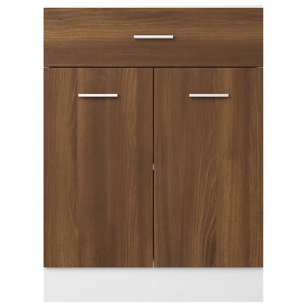 Drawer Bottom Cabinet Brown Oak 60x46x81.5 cm Engineered Wood