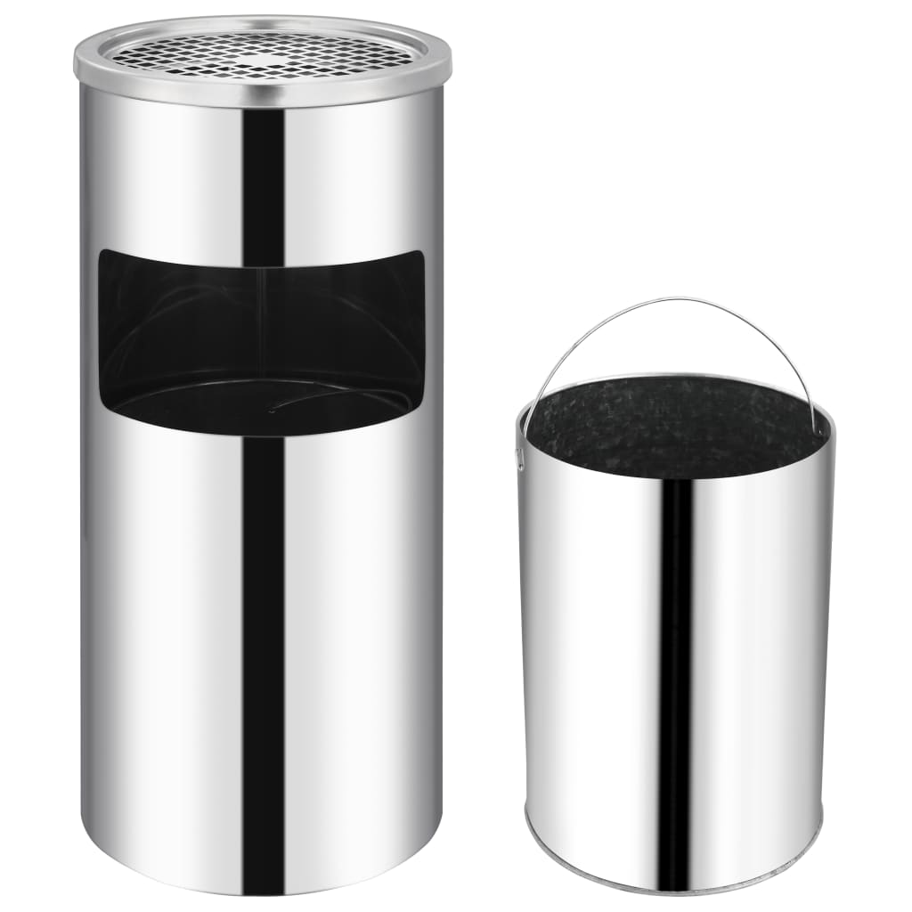 Wall Ashtray Dustbin Stainless Steel 26 L