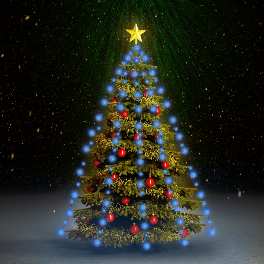 Weihnachtsbaum-Lichternetz mit 150 LEDs Blau 150 cm