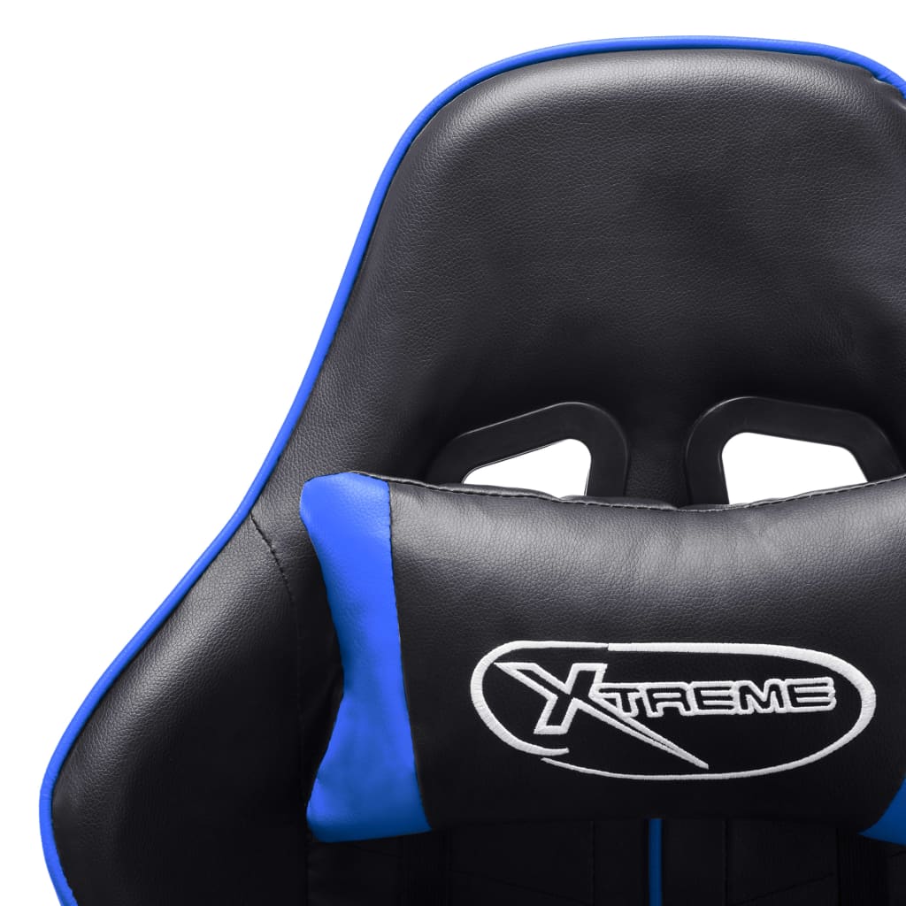 Gaming Chair Black and Blue Artificial Leather