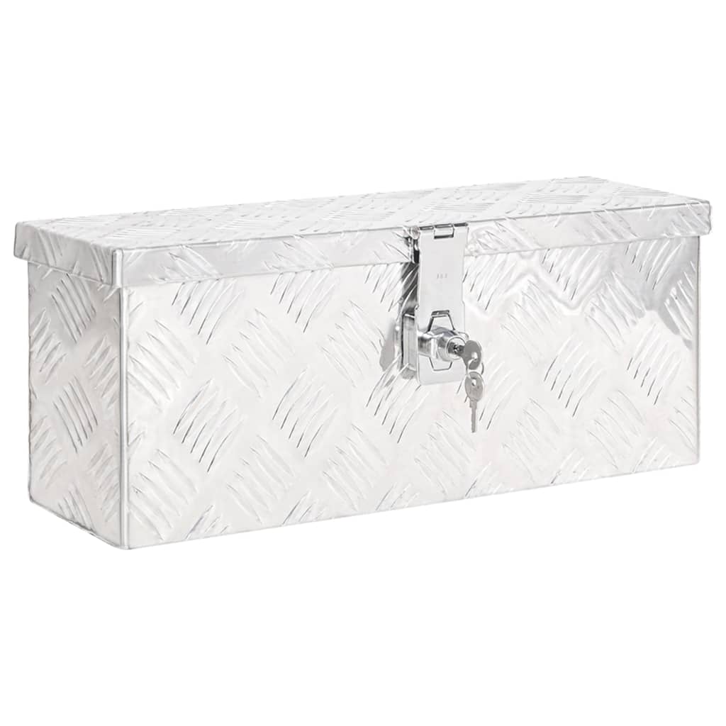 Aufbewahrungsbox Silbern 50x15x20,5 cm Aluminium
