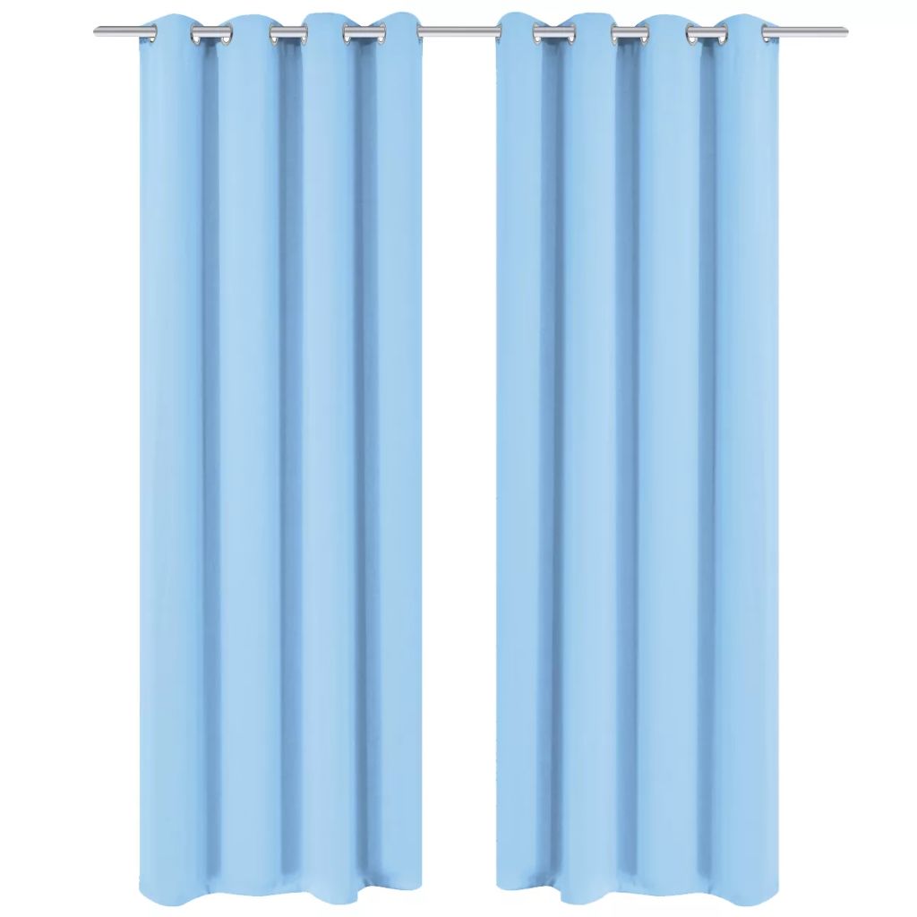 Blackout Curtain with Metal Eyelets 270x245 cm Turquoise