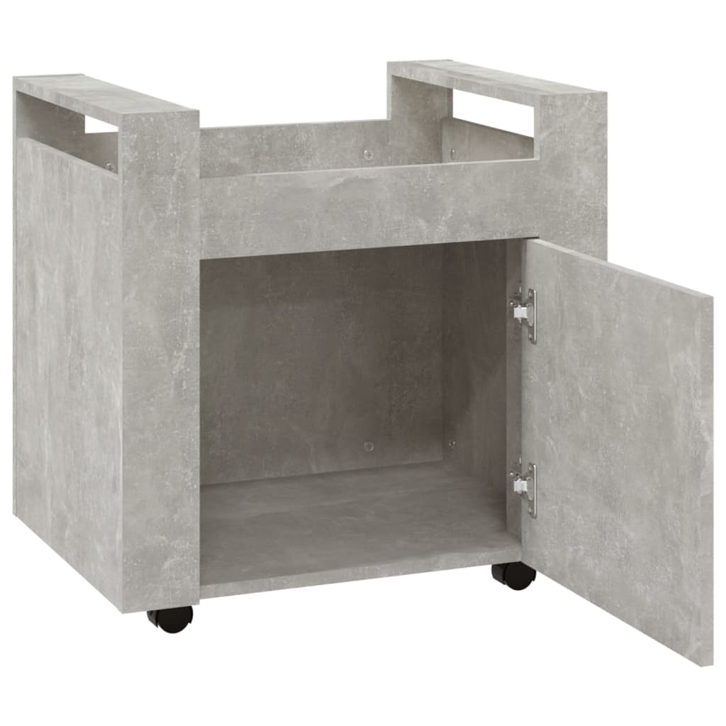 Desk Trolley Concrete Grey 60x45x60 cm Engineered Wood