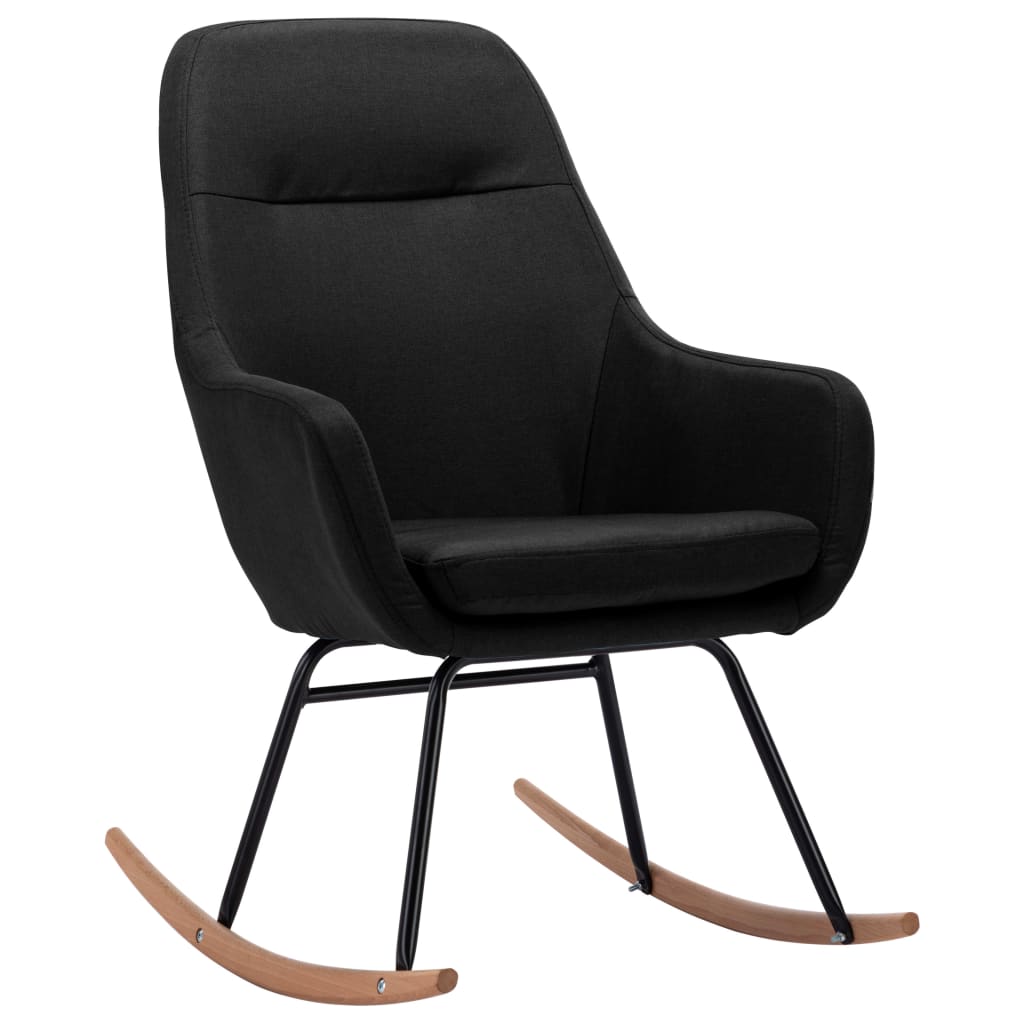 Rocking Chair Black Fabric