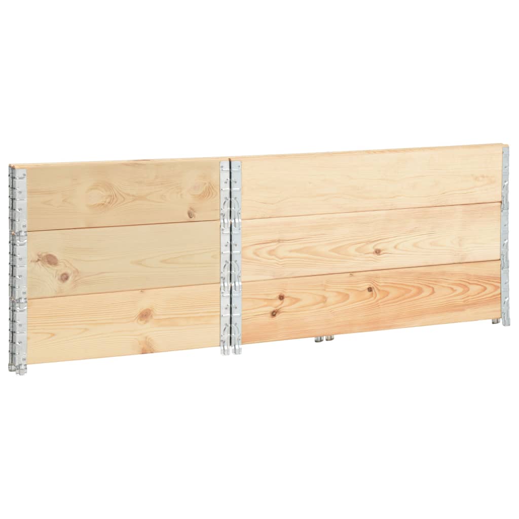 Paletten-Aufsatzrahmen 3 Stk. 50×100 cm Kiefern-Massivholz
