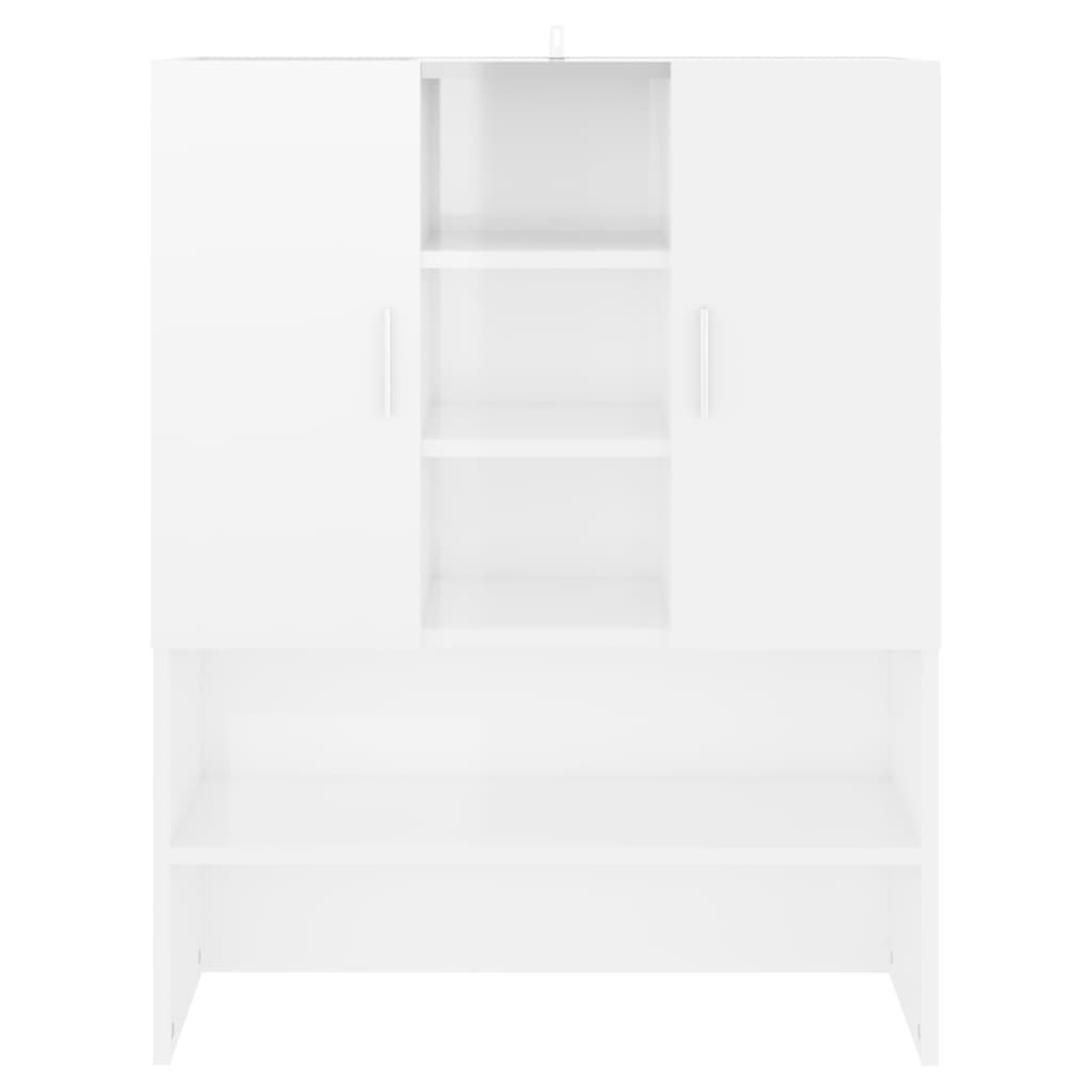 Washing Machine Cabinet High Gloss White 70.5x25.5x90 cm