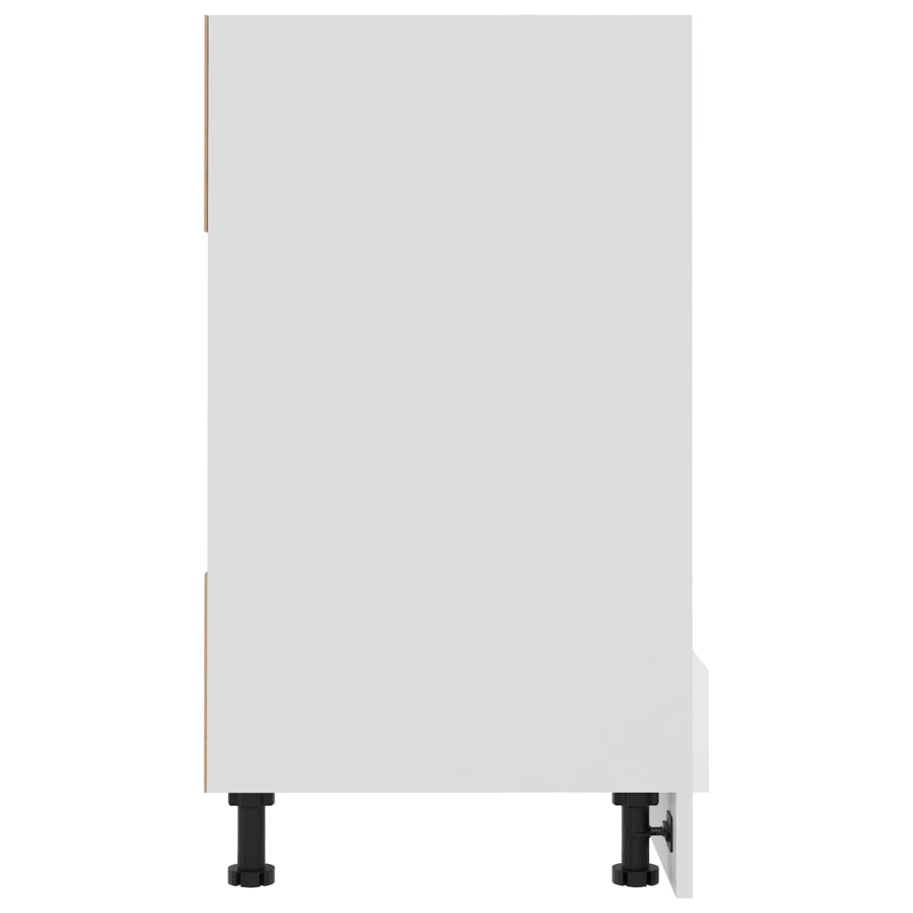 Oven Cabinet High Gloss White 60x46x81.5 cm Engineered Wood
