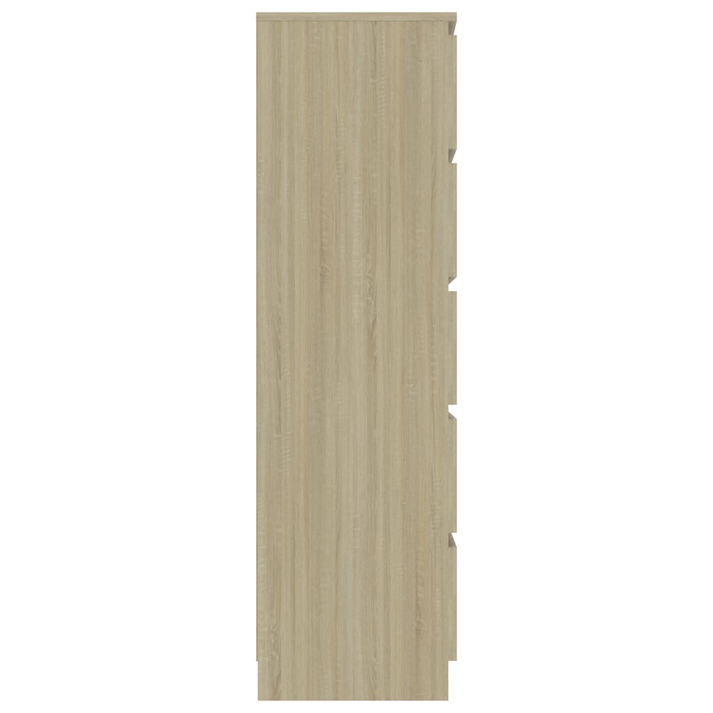 Drawer Sideboard Sonoma Oak 60x35x121 cm Engineered Wood